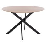 ΤΡΑΠΕΖΙ ROSARIO ΜΕ ΜDF ΕΠΙΦΑΝΕΙΑ SONAMA & ΜΕΤΑΛΛΙΚΑ ΠΟΔΙΑ HM8742.01 Φ120Χ75 εκ. - Image 3