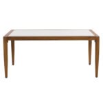 ΤΡΑΠΕΖΙ MEIR ΣΑΛΟΝΙΟΥ ΑΛΟΥΜΙΝΙΟΥ BAMBOO LOOK ΜΕ ΓΥΑΛΙ 100Χ58Χ46 HM5551.01 - Image 3