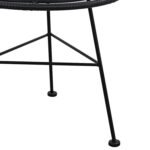 ΤΡΑΠΕΖΙ ΜΕΤΑΛΛΙΚΟ ALLEGRA ΜΕ WICKER ΣΕ ΜΑΥΡΗ ΑΠΟΧΡΩΣΗ ΚΑΙ ΓΥΑΛΙ HM5459.02  Φ45x46εκ - Image 5