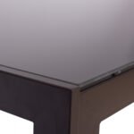 ΤΡΑΠΕΖΙ ΜΕΤΑΛΛΙΚΟ OFER ΟΡΘΟΓΩΝΙΟ ΚΑΦΕ ΜΕ ΓΥΑΛΙ ΚΑΦΕ 150X90Χ75Υεκ. HM5767.02 - Image 6