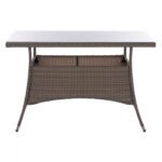 ΤΡΑΠΕΖΙ ΜΕΤΑΛΛΙΚΟ MILITARY RATTAN ΓΚΡΙ HM5141.31 120x70x75Υ εκ. - Image 3