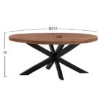 ΤΡΑΠΕΖΙ OVAL 6εκ.ΠΑΧΟΣ ΑΠΟ ΜΑΣΙΦ ΞΥΛΟ MANGO 210Χ100Χ78Υεκ. HM8483 - Image 2