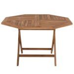 ΤΡΑΠΕΖΙ ΠΟΛΥΓΩΝΟ KENDALL ΠΤΥΣΣΟΜΕΝΟ HM9545 TEAK ΣΕ ΦΥΣΙΚΟ ΧΡΩΜΑ 120x120x75Yεκ. - Image 3