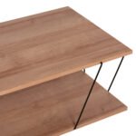 ΤΡΑΠΕΖΙ ΣΑΛΟΝΙΟΥ TARS HM8927.11 ΦΥΣΙΚΟ ΟΑΚ ΜΕ ΜΑΥΡΕΣ ΜΕΤΑΛΛΙΚΕΣ ΒΕΡΓΕΣ 120Χ50Χ30Yεκ. - Image 5