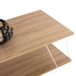 ΤΡΑΠΕΖΙ ΣΑΛΟΝΙΟΥ TARS HM8927.14 SONOMA ΜΕ ΛΕΥΚΕΣ ΜΕΤΑΛΛΙΚΕΣ ΒΕΡΓΕΣ 120Χ50Χ30Yεκ. - Image 5