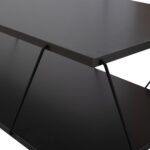 ΤΡΑΠΕΖΙ ΣΑΛΟΝΙΟΥ TARS HM8927.20 ΓΚΡΙ ΜΕ ΜΑΥΡΕΣ ΜΕΤΑΛΛΙΚΕΣ ΒΕΡΓΕΣ 120Χ50Χ30Yεκ. - Image 5