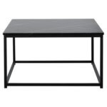 ΤΡΑΠΕΖΙ ΣΑΛΟΝΙΟΥ BRAYLEN HM8942.13 ΤΕΤΡΑΓΩΝΟ ΜΕ ΜΕΛΑΜΙΝΗ ΜΑΥΡΟ ΜΑΡΜΑΡΟ 75x75x43Υεκ. - Image 3