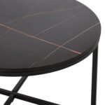 ΤΡΑΠΕΖΙ ΣΑΛΟΝΙΟΥ HM9420.03 BLACK MARBLE ΜΕΛΑΜΙΝΗ-ΜΑΥΡΗ ΜΕΤΑΛΛΙΚΗ ΒΑΣΗ Φ80x48,5Yεκ. - Image 5