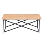 ΤΡΑΠΕΖΙ ΣΑΛΟΝΙΟΥ HM9469.01 MDF ΜΕ ΚΑΠΛΑΜΑ ΞΥΛΟΥ ΣΕ ΦΥΣΙΚΟ&ΣΤΥΛ ΡΟΥΣΤΙΚ 120x60x45,5Yεκ. - Image 3