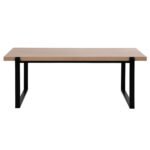 ΤΡΑΠΕΖΙ ΣΑΛΟΝΙΟΥ SHABEN HM9585.03 MDF SONOMA-ΜΑΥΡΗ ΜΕΤΑΛΛΙΚΗ ΒΑΣΗ 120x60X46Yεκ. - Image 3