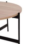 ΤΡΑΠΕΖΙ ΣΑΛΟΝΙΟΥ HM9588.03 MDF ΣΟΝΑΜΑ-ΜΑΥΡΗ ΜΕΤΑΛΛΙΚΗ ΒΑΣΗ Φ80x45Υεκ. - Image 4