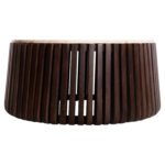 ΤΡΑΠΕΖΙ ΣΑΛΟΝΙΟΥ KREST HM9712 ΜΑΣΙΦ ΞΥΛΟ ΑΚΑΚΙΑΣ ΣΕ ΚΑΦΕ-ΤΡΑΒΕΡΤΙΝA Φ90x40Υεκ. - Image 5