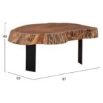 ΤΡΑΠΕΖΙ ΣΑΛΟΝΙΟΥ BRIGGS ΜΕ ΞΥΛΟ ΑΚΑΚΙΑΣ HM8776.11 80-87x50-83x40Yεκ. - Image 2