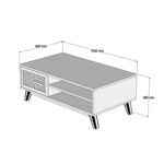 ΤΡΑΠΕΖΙ ΣΑΛΟΝΙΟΥ ΜΕΛΑΜΙΝΗΣ ΣΕ ΚΑΡΥΔΙ ΧΡΩΜΑ HM9497.01  105x60x38,2Υεκ - Image 2