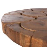 ΤΡΑΠΕΖΙ ΣΑΛΟΝΙΟΥ RIBBEN HM9553 ΞΥΛΟ SUAR ΦΥΣΙΚΟ-ΜΑΥΡΑ ΜΕΤΑΛΛΙΚΑ ΠΟΔΙΑ Φ80x45Υεκ. - Image 5