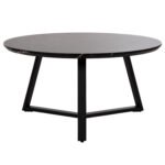 ΤΡΑΠΕΖΙ ΣΑΛΟΝΙΟΥ ΣΤΡΟΓΓΥΛΟ ROCKET HM9586.01 MDF ΜΑΥΡΟ ΜΑΡΜΑΡΟ-ΜΑΥΡΗ ΣΑΓΡΕ ΒΑΣΗ Φ80x42Υεκ. - Image 3