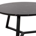 ΤΡΑΠΕΖΙ ΣΑΛΟΝΙΟΥ ΣΤΡΟΓΓΥΛΟ ROCKET HM9586.01 MDF ΜΑΥΡΟ ΜΑΡΜΑΡΟ-ΜΑΥΡΗ ΣΑΓΡΕ ΒΑΣΗ Φ80x42Υεκ. - Image 5