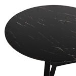 ΤΡΑΠΕΖΙ ΣΑΛΟΝΙΟΥ ΣΤΡΟΓΓΥΛΟ ROCKET HM9586.01 MDF ΜΑΥΡΟ ΜΑΡΜΑΡΟ-ΜΑΥΡΗ ΣΑΓΡΕ ΒΑΣΗ Φ80x42Υεκ. - Image 6