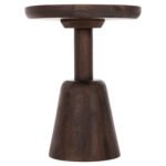 ΤΡΑΠΕΖΙ ΣΑΛΟΝΙΟΥ ΣΤΡΟΓΓΥΛΟ CRABB HM9701 ΜΑΣΙΦ MANGO ΣΚΟΥΡΟ ΚΑΦΕ Φ40x49,5Υεκ. - Image 4