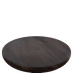 ΤΡΑΠΕΖΙ ΣΑΛΟΝΙΟΥ ΣΤΡΟΓΓΥΛΟ CRABB HM9701 ΜΑΣΙΦ MANGO ΣΚΟΥΡΟ ΚΑΦΕ Φ40x49,5Υεκ. - Image 5