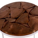 ΤΡΑΠΕΖΙ ΣΑΛΟΝΙΟΥ TIMOTHY ΑΠΟ ΜΑΣΙΦ ΞΥΛΟ ΑΚΑΚΙΑΣ ΛΕΥΚΟΣ ΣΚΕΛΕΤΟΣ Φ73x45Υεκ.HM8366.12 - Image 6