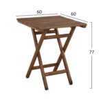 ΤΡΑΠΕΖΙ ΣΚΗΝΟΘΕΤH ΛΗΜΝΟΣ 60Χ60Χ77Υ εκ. ΜΑΣΙΦ ΟΞΙΑ ΕΜΠOΤΙΣΜΟΣ ΚΑΡΥΔΙ HM5647.01 - Image 2