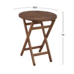 ΤΡΑΠΕΖΙ ΣΚΗΝΟΘΕΤH ΛΗΜΝΟΣ Φ60Χ76Υ ΜΑΣΙΦ ΟΞΙΑ ΕΜΠOΤΙΣΜΟΣ ΚΑΡΥΔΙ HM5653.01 - Image 2