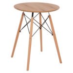 ΤΡΑΠΕΖΙ ΣΤΡΟΓΓΥΛΟ MINIMAL HM0060.04 ΦΥΣΙΚΟ ΧΡΩΜΑ MDF-ΠΟΔΙΑ ΟΞΙΑΣ ΣΕ ΦΥΣΙΚΟ ΧΡΩΜΑ Φ60Χ76Υεκ.