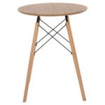 ΤΡΑΠΕΖΙ ΣΤΡΟΓΓΥΛΟ MINIMAL HM0060.04 ΦΥΣΙΚΟ ΧΡΩΜΑ MDF-ΠΟΔΙΑ ΟΞΙΑΣ ΣΕ ΦΥΣΙΚΟ ΧΡΩΜΑ Φ60Χ76Υεκ. - Image 3