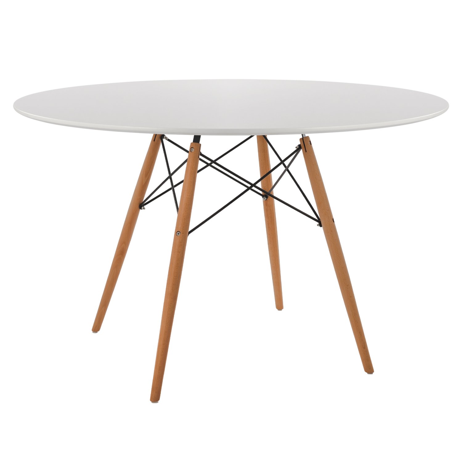 trapezi-stroggylo-fb9845401-mdf-se-leyko ΤΡΑΠΕΖΙ MINIMAL ΣΤΡΟΓΓΥΛΟ HM8454.01 MDF ΣΕ ΛΕΥΚΟ-ΠΟΔΙΑ ΟΞΙΑΣ ΣΕ ΦΥΣΙΚΟ Φ120Χ75Υεκ. - Image 1
