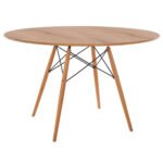 ΤΡΑΠΕΖΙ MINIMAL ΣΤΡΟΓΓΥΛΟ HM8454.04 MDF ΣΕ ΦΥΣΙΚΟ-ΠΟΔΙΑ ΟΞΙΑΣ ΣΕ ΦΥΣΙΚΟ Φ120Χ75Υεκ.