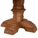 ΤΡΑΠΕΖΙ ΣΤΡΟΓΓΥΛΟ PROVENCE HM9642 ΑΝΑΚΥΚΛ. ΤΕΑΚ ΞΥΛΟ-8εκ ΕΠΙΦΑΝΕΙΑ Φ180x76Υεκ. - Image 5