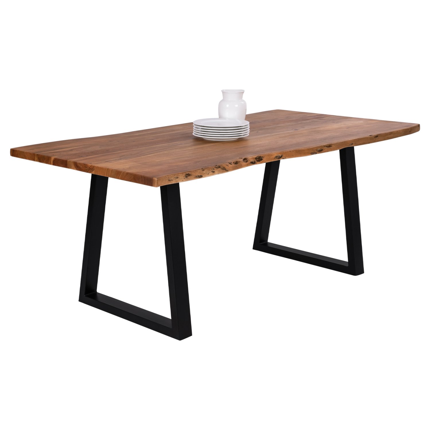 trapezi-trapezarias-4ekpachos-masif-xylo ΤΡΑΠΕΖΙ ΤΡΑΠΕΖΑΡΙΑΣ MONTANA 4εκ.ΠΑΧΟΣ ΜΑΣΙΦ ΞΥΛΟ ΑΚΑΚΙΑΣ HM8337.11 200x93x74Υ εκ. - Image 1