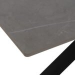 ΤΡΑΠΕΖΙ ΤΡΑΠΕΖΑΡΙΑΣ SYNTEC HM9308.03 SINTERED STONE ΓΚΡΙ ΜΕΤΑΛΛΙΚΑ ΠΟΔΙΑ 160x90x75Υεκ. - Image 6