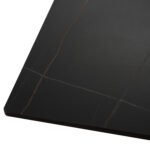 ΤΡΑΠΕΖΙ ΤΡΑΠΕΖΑΡΙΑΣ SYNTEC HM9308.01 SINTERED STONE ΜΑΥΡΟ ΜΕΤΑΛΛΙΚΑ ΠΟΔΙΑ 160x90x75Y εκ. - Image 5