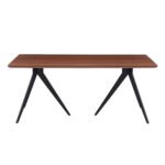 ΤΡΑΠΕΖΙ ΤΡΑΠΕΖΑΡΙΑΣ GRIPPEN HM9451.02 ΜΕ ΚΑΠΛΑΜΑ ΞΥΛΟΥ ΦΡΑΞΟΥ ΣΕ ΣΤΥΛ ΡΟΥΣΤΙΚ 180x90x75Υεκ. - Image 3