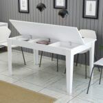 ΤΡΑΠΕΖΙ ΤΡΑΠΕΖΑΡΙΑΣ STANDARD HM9507.06 ΜΕΛΑΜΙΝΗ ΛΕΥΚΗ ΜΕ ΑΠΟΘΗΚ.ΧΩΡΟ 145x88x75Yεκ. - Image 6