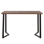 ΤΡΑΠΕΖΙ ΤΡΑΠΕΖΑΡΙΑΣ JAY HM9531 MDF ΚΑΡΥΔΙ-ΜΑΥΡA ΜΕΤΑΛΛΙΚΑ ΠΟΔΙΑ 120x70x76Υεκ. - Image 3