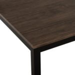 ΤΡΑΠΕΖΙ ΤΡΑΠΕΖΑΡΙΑΣ GOOSE HM9532 MDF ΚΑΡΥΔΙ-ΜΑΥΡΟ ΜΕΤΑΛΛΟ 120X80Χ75Yεκ. - Image 4
