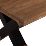 ΤΡΑΠΕΖΙ ΤΡΑΠΕΖΑΡΙΑΣ KATTE HM9557 ΜΑΣΙΦ ΞΥΛΟ ΤΕΑΚ-ΧΙΑΣΤΙ ΠΟΔΙΑ ΜΕ ΜΕΤΑΛΛΟ 250x100x78Υεκ. - Image 5