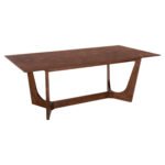 ΤΡΑΠΕΖΙ ΤΡΑΠΕΖΑΡΙΑΣ RIMER HM9742 MDF ΜΕ ΚΑΠΛΑΜΑ ΦΡΑΞΙΝΟΥ-ΚΑΡΥΔΙ ΧΡΩΜΑ 220X100x75Yεκ. - Image 4