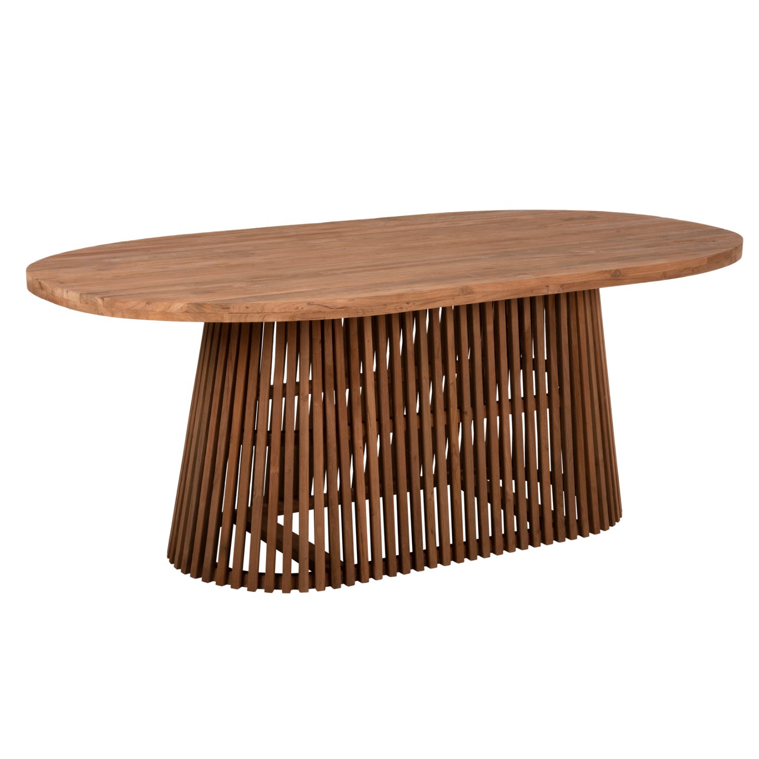 trapezi-trapezarias-fb99835-xylo-teak-se ΤΡΑΠΕΖΙ ΤΡΑΠΕΖΑΡΙΑΣ REMIK HM9835 RECYCLED ΤΕΑΚ ΣΕ ΦΥΣΙΚΟ 100x200x75,5Yεκ. TOP 4εκ. - Image 1
