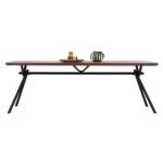 ΤΡΑΠΕΖΙ ΤΡΑΠΕΖΑΡΙΑΣ MANDY HM9303.02 ΚΑΠΛΑΜΑΣ ΚΑΡΥΔΙΑΣ ΡΟΥΣΤΙΚ ΣΤΥΛ 220x90x75Υ εκ. - Image 3