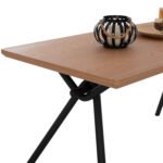 ΤΡΑΠΕΖΙ ΤΡΑΠΕΖΑΡΙΑΣ MANDY HM9302.01 ΜΕ ΚΑΠΛΑΜΑ ΔΡΥΟΣ ΣΕ ΣΤΥΛ ΡΟΥΣΤΙΚ 140x80x75Υ εκ. - Image 4