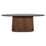 ΤΡΑΠΕΖΙ ΤΡΑΠΕΖΑΡΙΑΣ ΟΒΑΛ DRAXX HM9689 ΜΑΣΙΦ ΑΚΑΚΙΑ-ΜΑΥΡΟ ΜΑΡΜΑΡΟ 200x100x76Υεκ. - Image 3