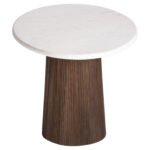 ΤΡΑΠΕΖΙ ΤΡΑΠΕΖΑΡΙΑΣ ΟΒΑΛ PURGER HM9715 ΜΑΣΙΦ MANGO-ΛΕΥΚΟ ΜΑΡΜΑΡΟ 180x90x76Υεκ. - Image 5