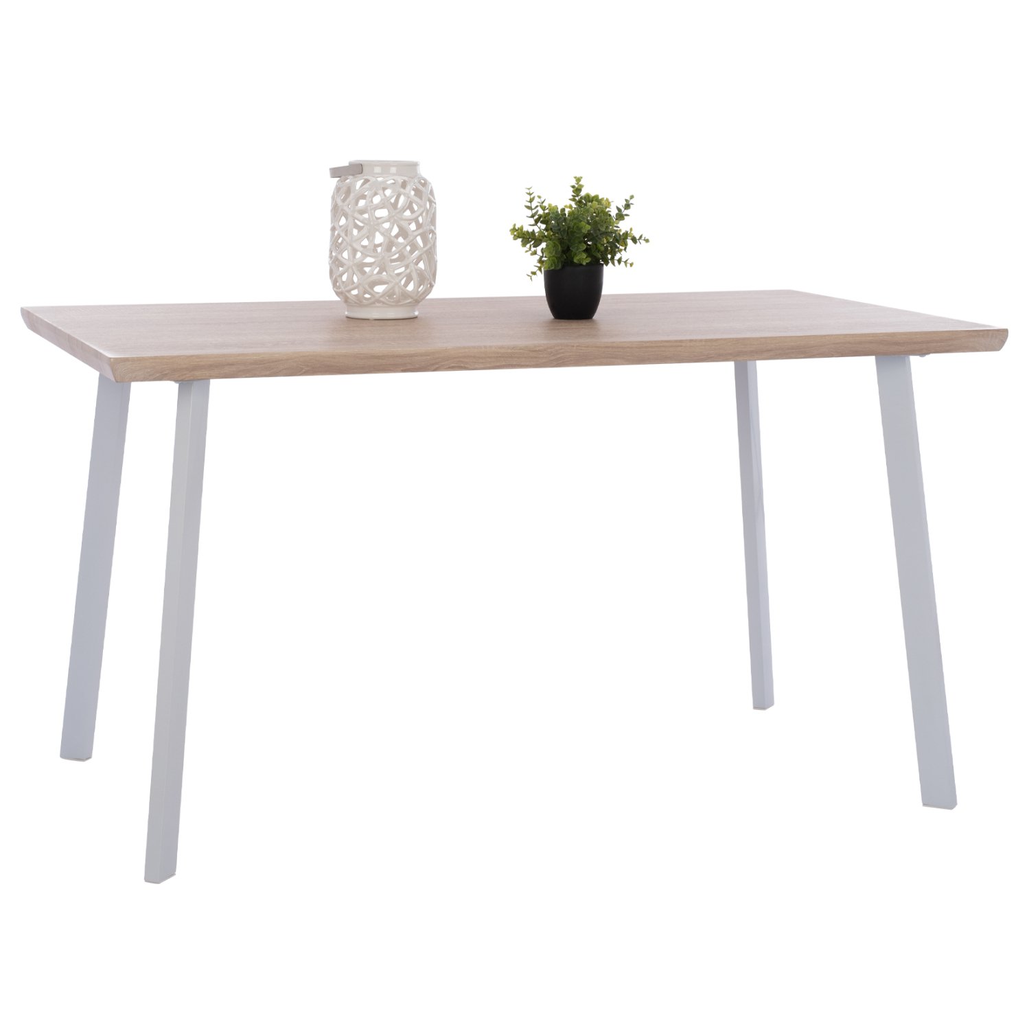 trapezi-trapezarias-ofira-140x80-sonama- ΤΡΑΠΕΖΙ ΤΡΑΠΕΖΑΡΙΑΣ OFIRA 140X80 SONAMA ΜΕ ΛΕΥΚΑ ΠΟΔΙΑ HM8374.02 - Image 1