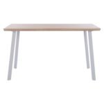 ΤΡΑΠΕΖΙ ΤΡΑΠΕΖΑΡΙΑΣ OFIRA 140X80 SONAMA ΜΕ ΛΕΥΚΑ ΠΟΔΙΑ HM8374.02 - Image 3