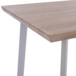 ΤΡΑΠΕΖΙ ΤΡΑΠΕΖΑΡΙΑΣ OFIRA 140X80 SONAMA ΜΕ ΛΕΥΚΑ ΠΟΔΙΑ HM8374.02 - Image 4