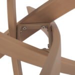 ΤΡΑΠΕΖΙ ΤΡΑΠΕΖΑΡΙΑΣ ΣΤΡΟΓΓΥΛΟ JADA ΜΕΤΑΛΛΙΚΑ ΠΟΔΙΑ ΜΕ ΥΦΗ ΞΥΛΟΥ ΚΑΙ ΓΥΑΛΙ Φ120X75Y εκ.HM8733.02 - Image 5